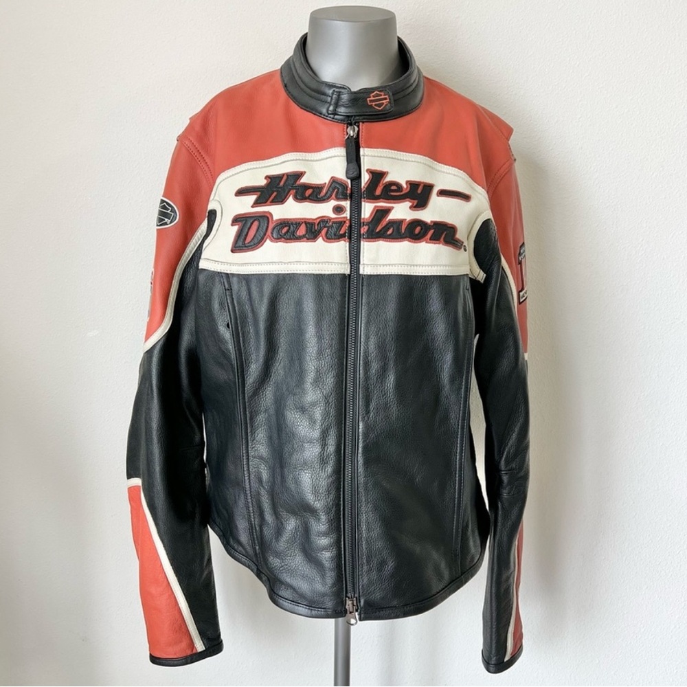 Harley-Davidson Leather Jacket - Black and Orange